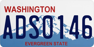 WA license plate ADS0146