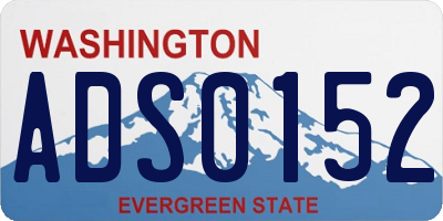 WA license plate ADS0152