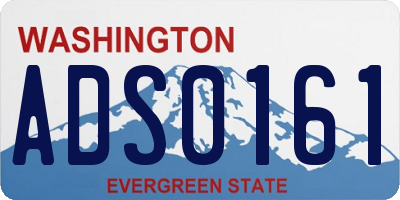 WA license plate ADS0161