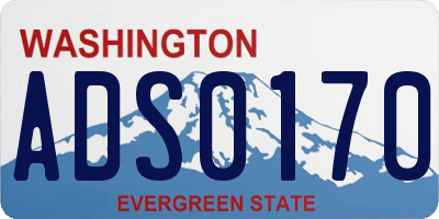 WA license plate ADS0170