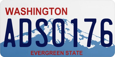 WA license plate ADS0176