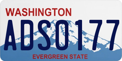 WA license plate ADS0177