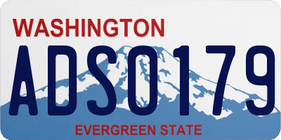 WA license plate ADS0179