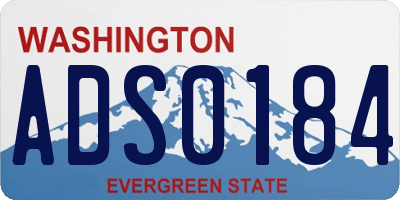 WA license plate ADS0184