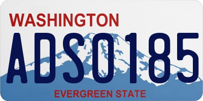 WA license plate ADS0185