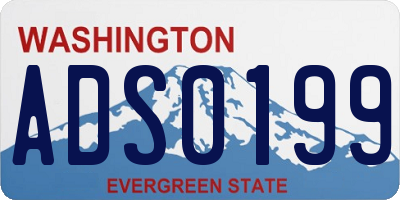 WA license plate ADS0199