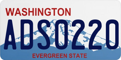 WA license plate ADS0220