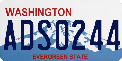 WA license plate ADS0244