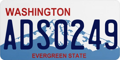 WA license plate ADS0249