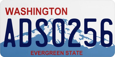WA license plate ADS0256