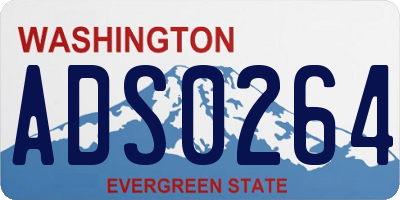 WA license plate ADS0264
