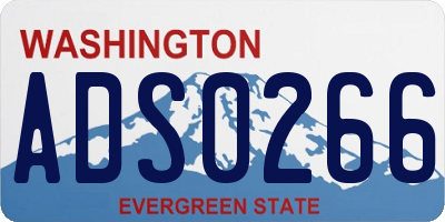 WA license plate ADS0266