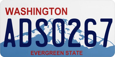 WA license plate ADS0267