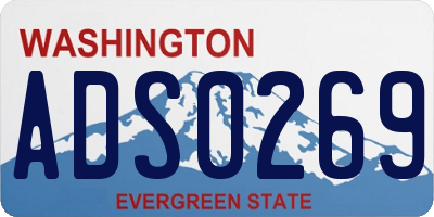 WA license plate ADS0269