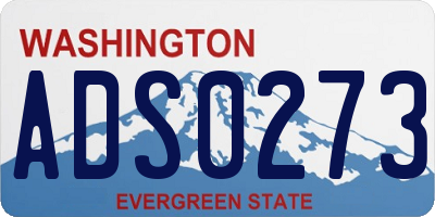 WA license plate ADS0273
