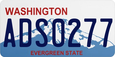 WA license plate ADS0277