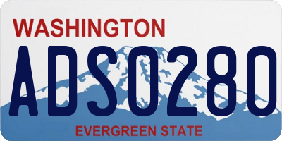 WA license plate ADS0280