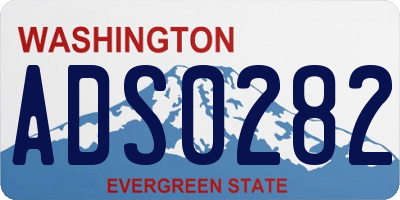 WA license plate ADS0282