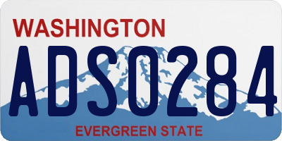 WA license plate ADS0284