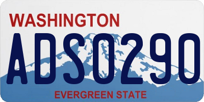 WA license plate ADS0290