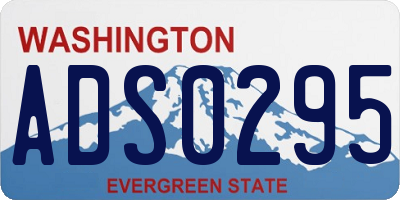 WA license plate ADS0295