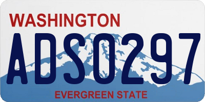 WA license plate ADS0297