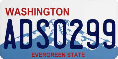 WA license plate ADS0299