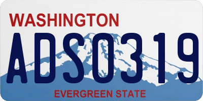 WA license plate ADS0319