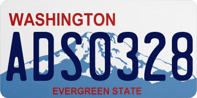 WA license plate ADS0328