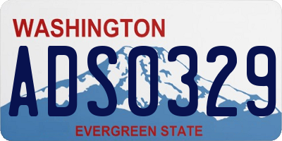 WA license plate ADS0329