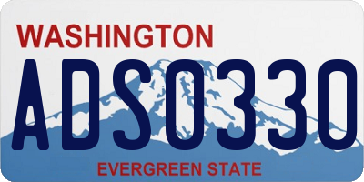 WA license plate ADS0330