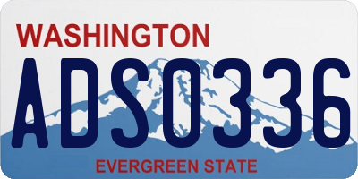 WA license plate ADS0336