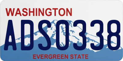 WA license plate ADS0338