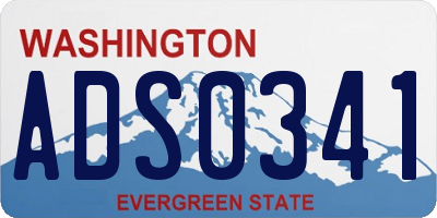 WA license plate ADS0341
