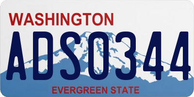 WA license plate ADS0344