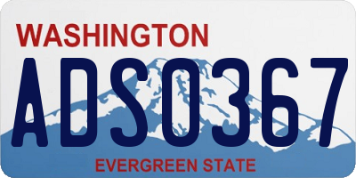 WA license plate ADS0367