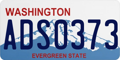 WA license plate ADS0373