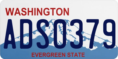 WA license plate ADS0379