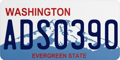 WA license plate ADS0390