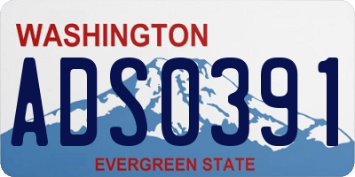 WA license plate ADS0391