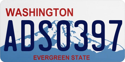 WA license plate ADS0397