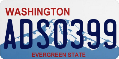 WA license plate ADS0399
