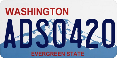 WA license plate ADS0420