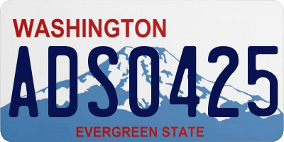 WA license plate ADS0425