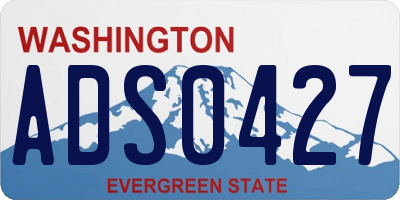 WA license plate ADS0427