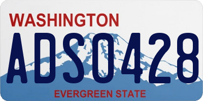 WA license plate ADS0428