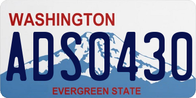 WA license plate ADS0430