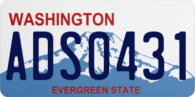 WA license plate ADS0431