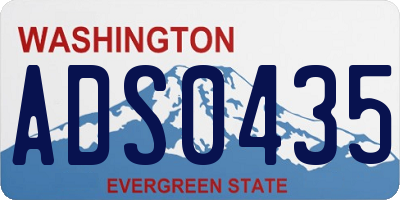 WA license plate ADS0435