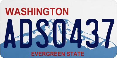WA license plate ADS0437